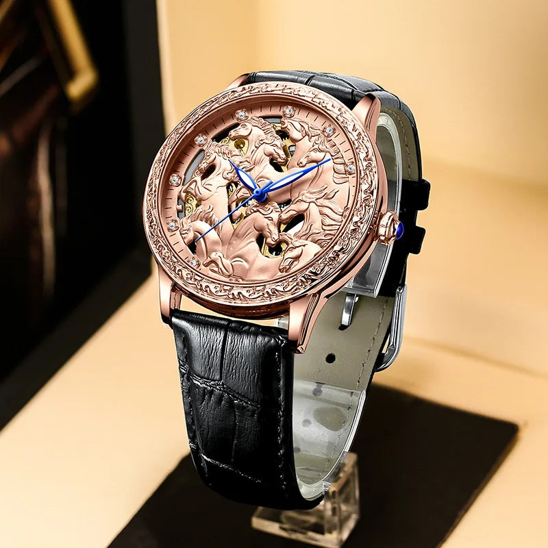 UAE fully automatic mechanical watch men luminous waterproof hollow skeleton man watch limited edition fashion Wristwatch