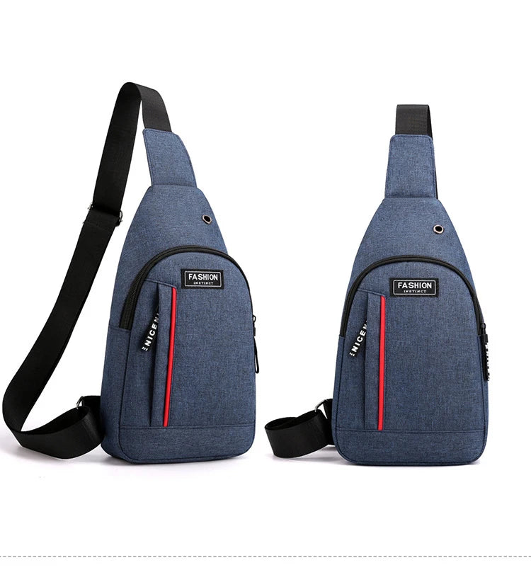 Men Fashion Multifunction Shoulder Bag Crossbody Bag On Shoulder Travel Sling Bag Pack Messenger Pack Chest Bag For Male