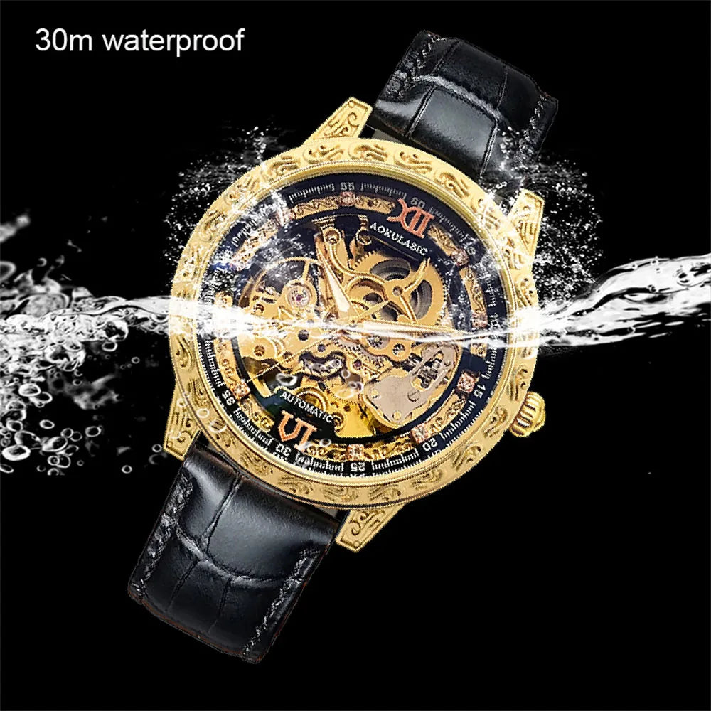 Dubai Top Brand Man Watches Automatic Mechanical Watches Men Hollow Out Fashion Sports Waterproof Business Wristwatch 2024