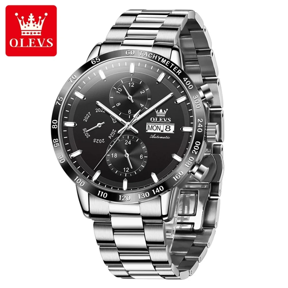 DOHA Luxury Chronograph Automatic Man Watch Waterproof Complete Calendar Fashion Diving Series Mechanical Wrist Watches for Men