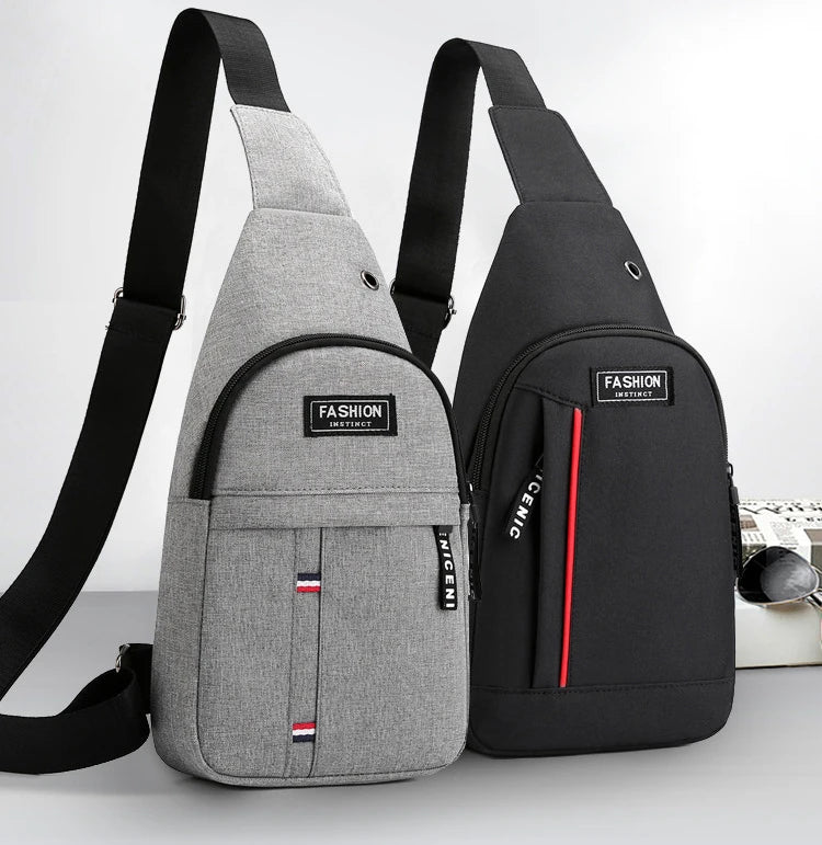 Men Fashion Multifunction Shoulder Bag Crossbody Bag On Shoulder Travel Sling Bag Pack Messenger Pack Chest Bag For Male