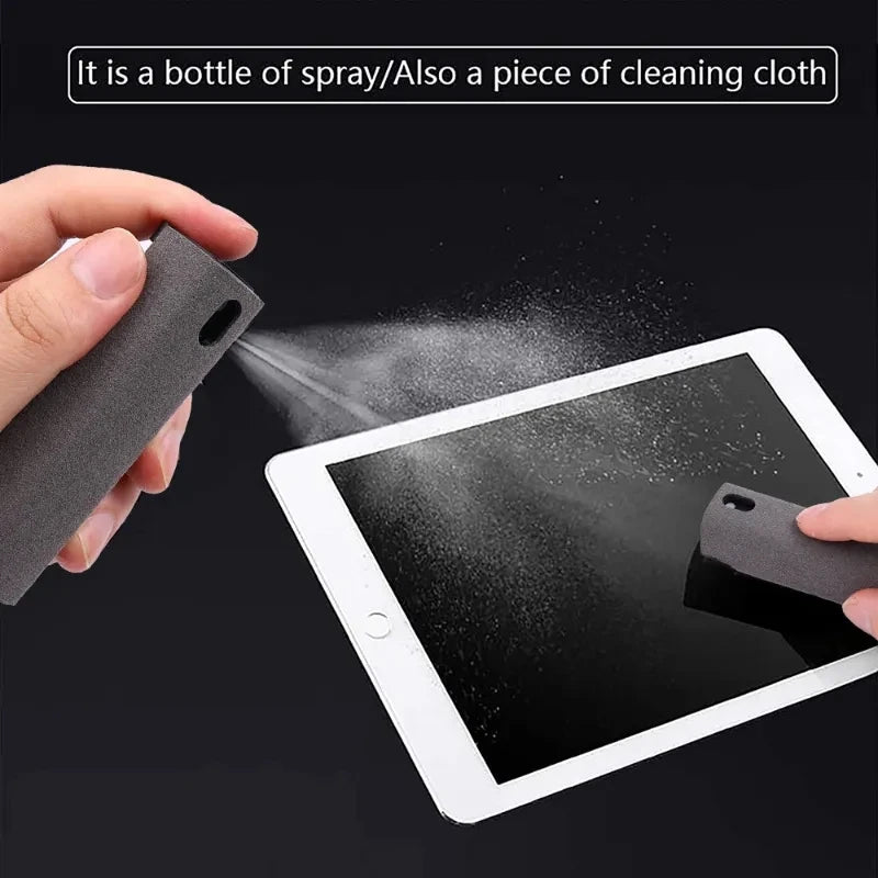 Mini Screen Cleaner Spray Smartphones Soft Microfiber Polishing Cloth Phone PC Cleaner Set Cleaning Brush for Apple IPad IPhone