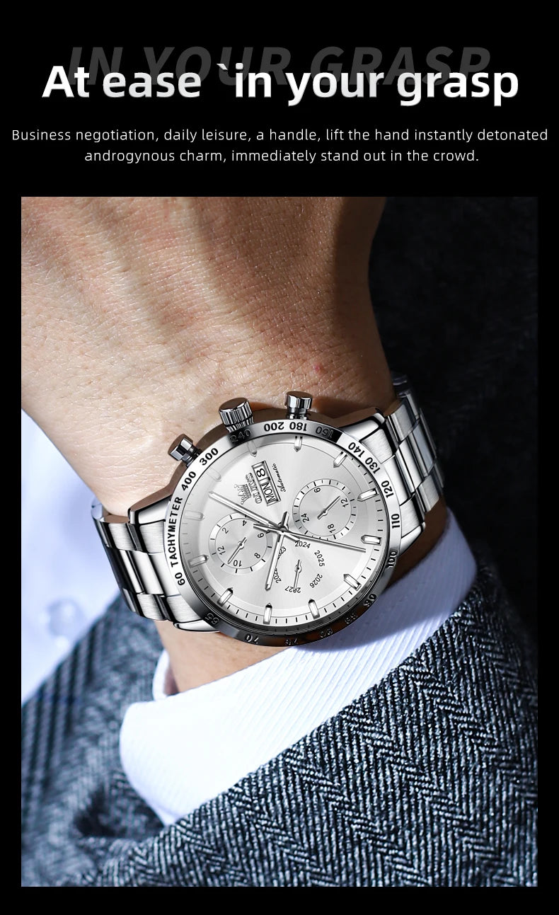 DOHA Luxury Chronograph Automatic Man Watch Waterproof Complete Calendar Fashion Diving Series Mechanical Wrist Watches for Men