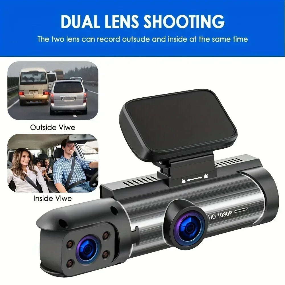 Dash Cam 3.16 Inch Dual Lens Dash Cam, Front Built-in Camera G Sensor HD Night Vision Wide Angle Car Accessories tools