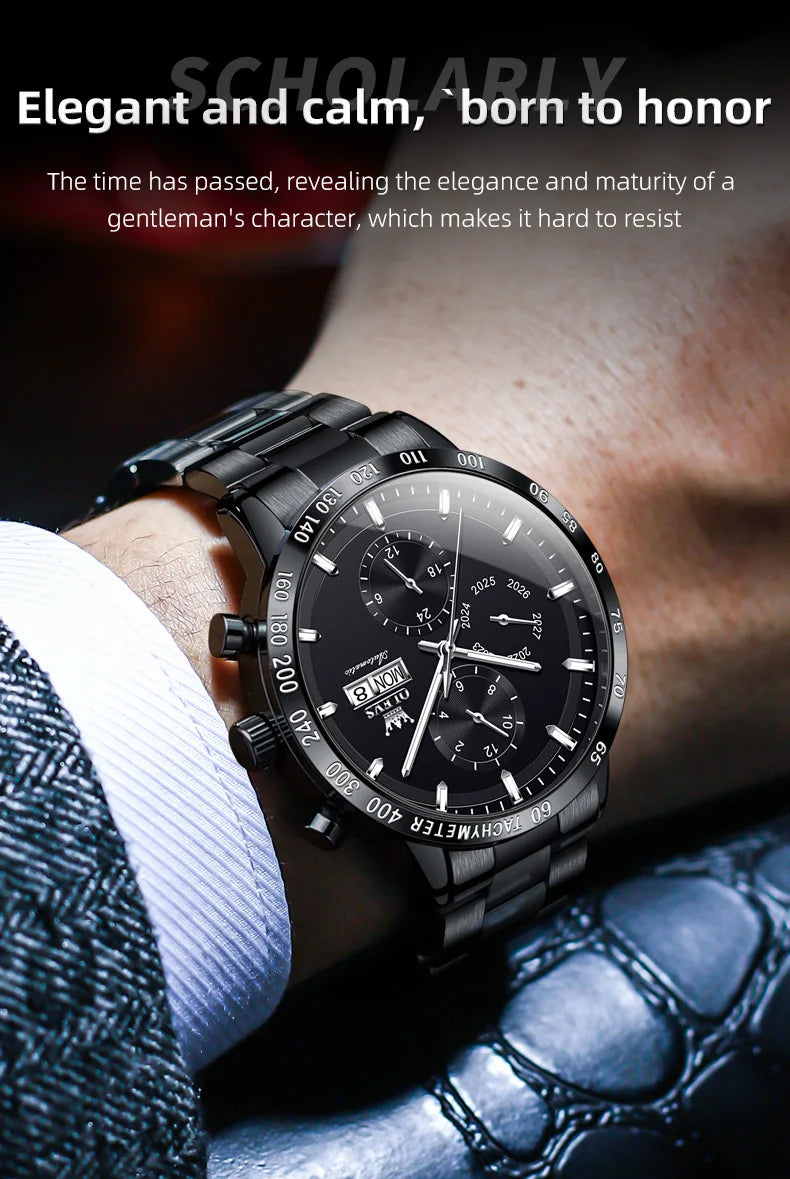 DOHA Luxury Chronograph Automatic Man Watch Waterproof Complete Calendar Fashion Diving Series Mechanical Wrist Watches for Men