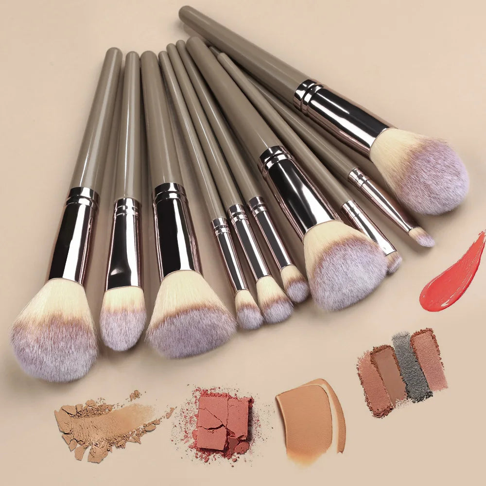 Champagne Golden Makeup Brushes 1pcs-20pcs Professional Foundation Blush Eyeshadow Kabuki Blending Makeup Beauty Cosmetic Tools