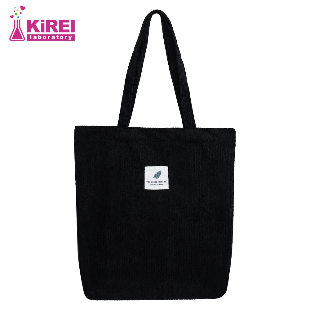 Corduroy Bag for Women Shopper Handbags