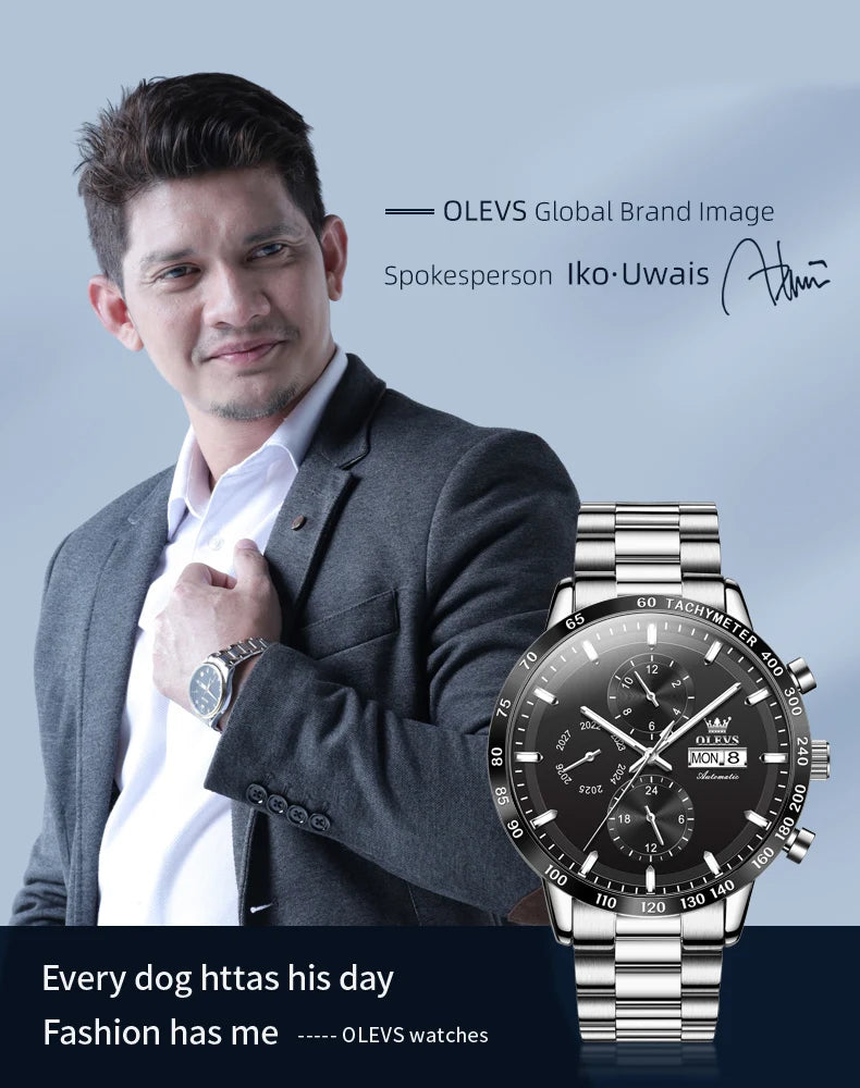 DOHA Luxury Chronograph Automatic Man Watch Waterproof Complete Calendar Fashion Diving Series Mechanical Wrist Watches for Men