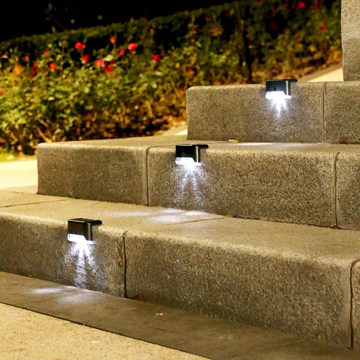 4/8/12/16pcs Solar LED Lights Outdoor Garden Light Deck Lamp Solar Stairs Light Waterproof Solar Step Lamp Patio Garden Decor