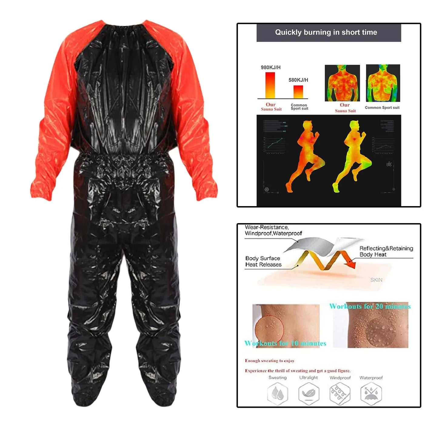 Heavy Duty Fitness Sauna Suit  Full Body