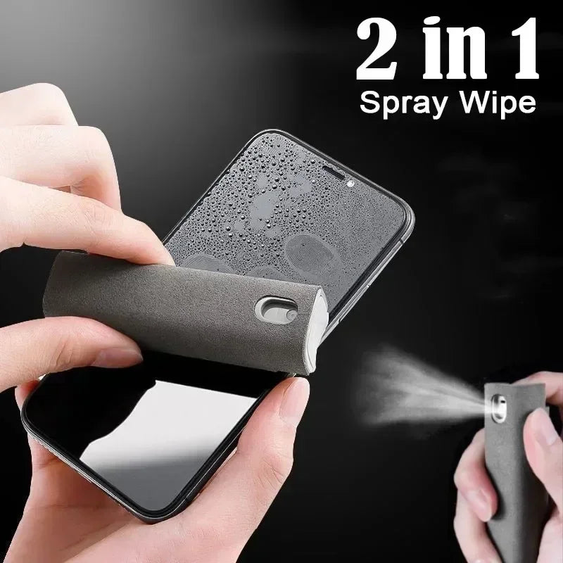 Microfiber Screen Cleaner Spray Bottle Cell Phone Tablet Laptop Display Screen Cleaning Wipe Press Spray Bottle Without Liquid