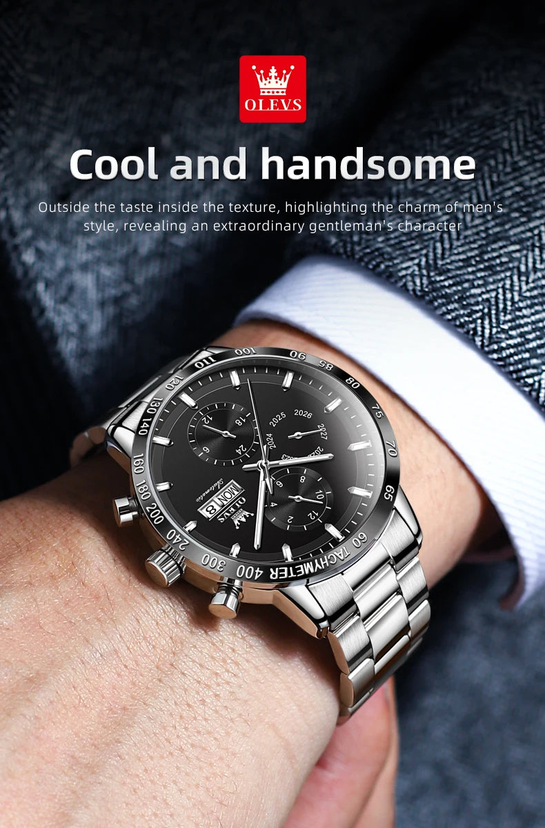 DOHA Luxury Chronograph Automatic Man Watch Waterproof Complete Calendar Fashion Diving Series Mechanical Wrist Watches for Men