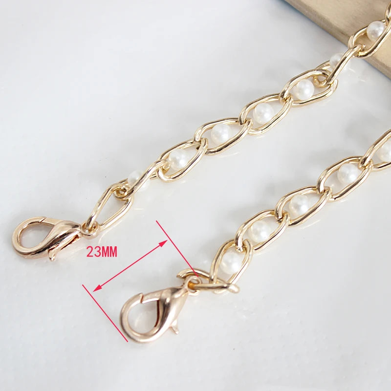 8Mm Wide 30/40/60/80/110/120Cm Pearl Bag Chain With Crossbody Handbag Chain Diy Women'S Bag Accessories